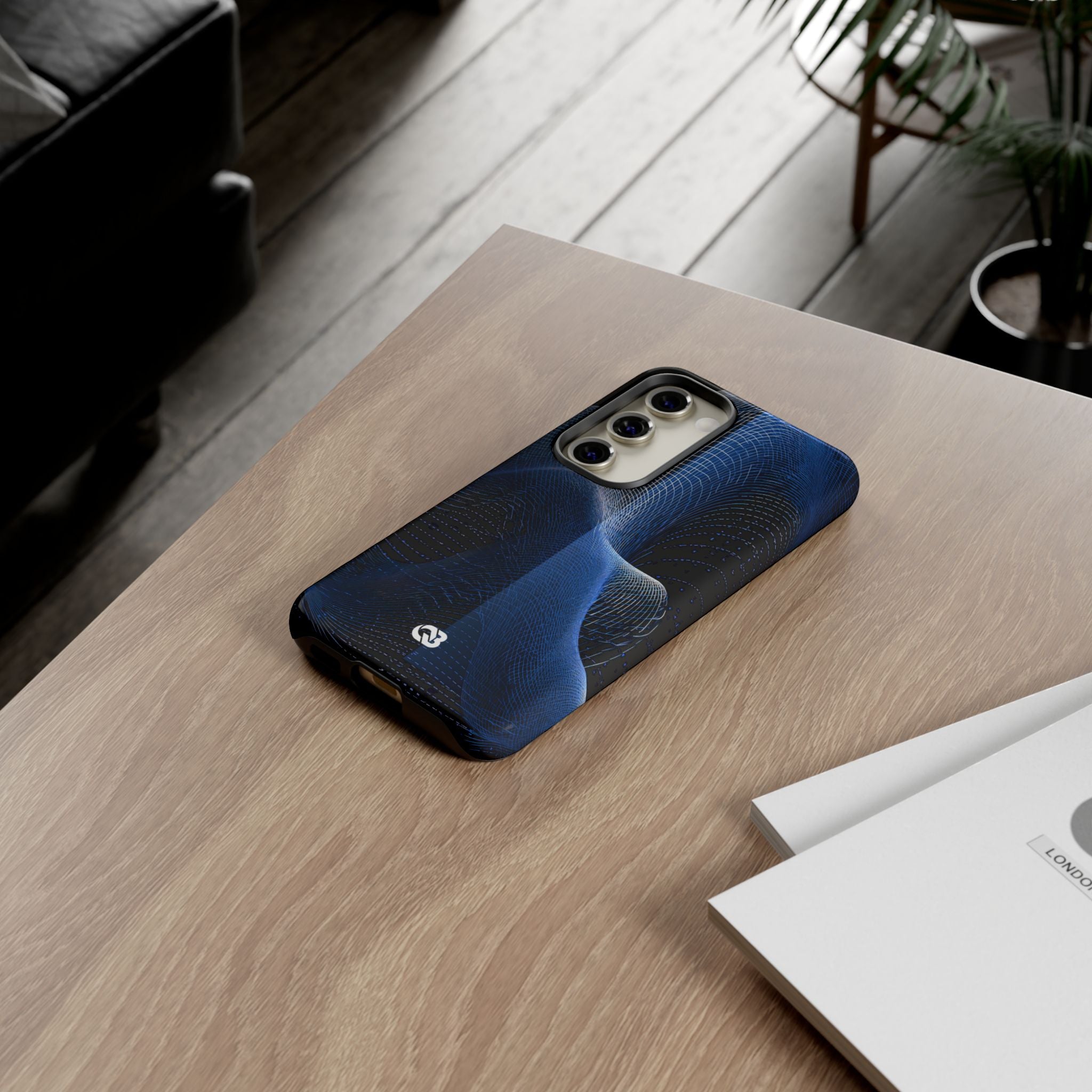 Blue Tough Phone Case for Samsung - Electric Blue Flux