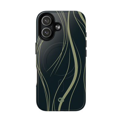 Green Tough 2.0 Magsafe Phone Case for iPhone - Obsidian Sage Flow