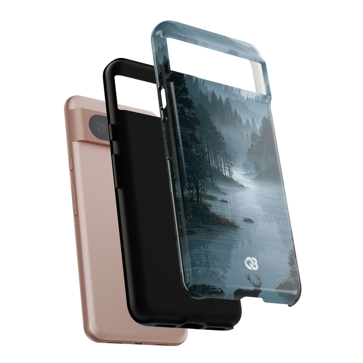 Silent Nordic Fjord · Tough Phone Case for Pixel ·  Blue