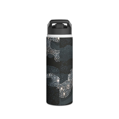 Glitter Shadow Camo · Insulated Water Bottle · Black