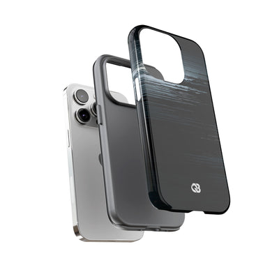 Black Tough Phone Case for iPhone - Frozen Signal Glitch