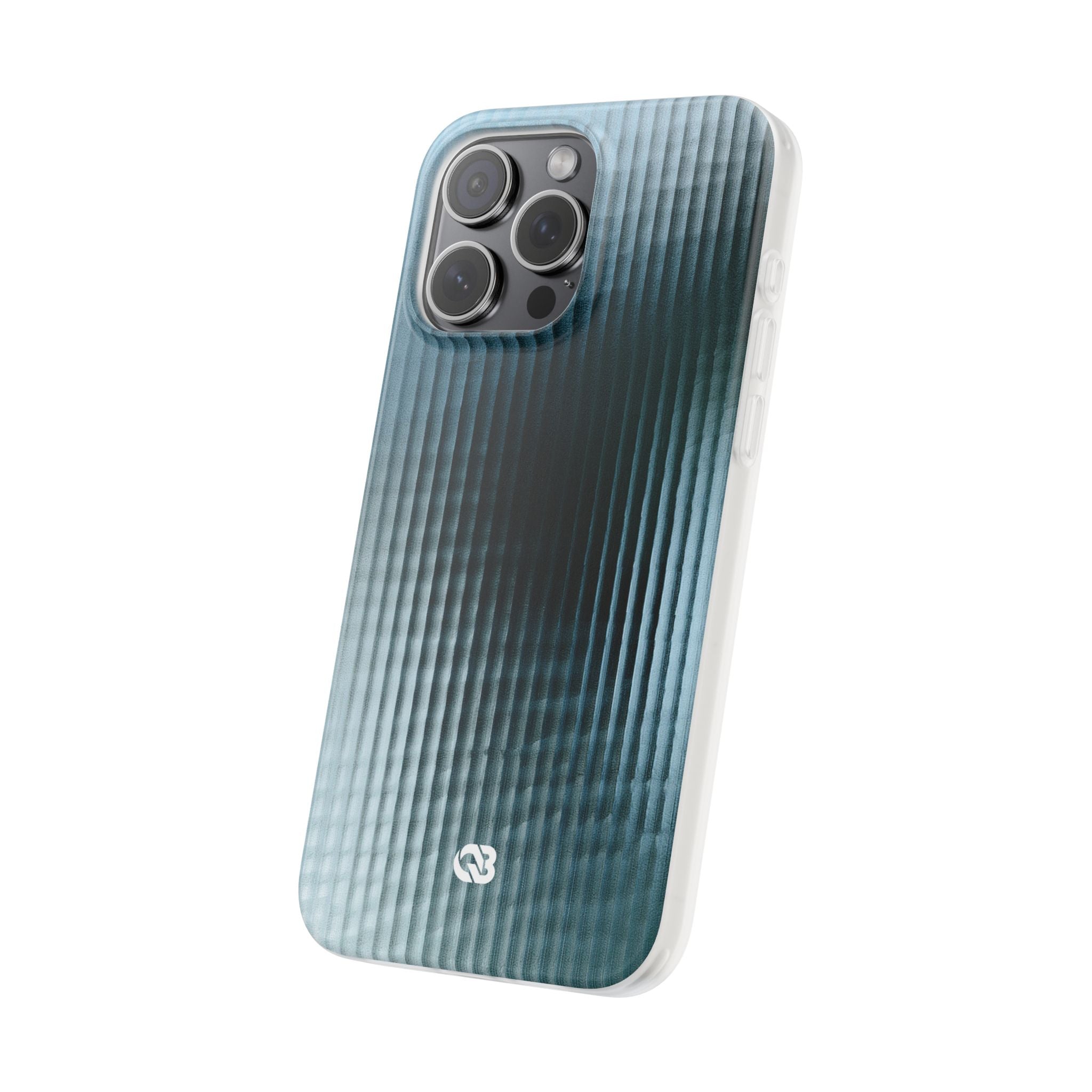 Blue Lite Phone Case for iPhone - Glacial Reeded Glass