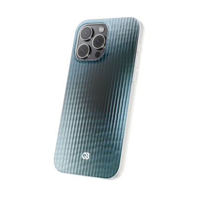 Blue Lite Phone Case for iPhone - Glacial Reeded Glass
