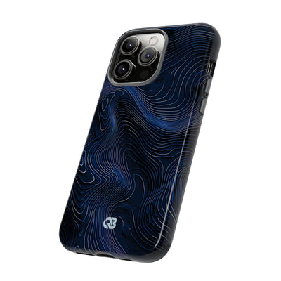 Blue Tough Phone Case for iPhone - Cobalt Contour Ridge