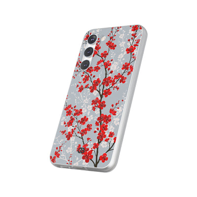 Grey Lite Phone Case for Samsung - Crimson Sakura Slate