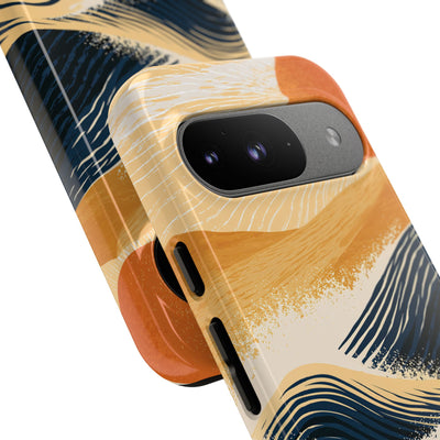 Blue Tough Phone Case for Google Pixel - Kyoto Cresting Tide