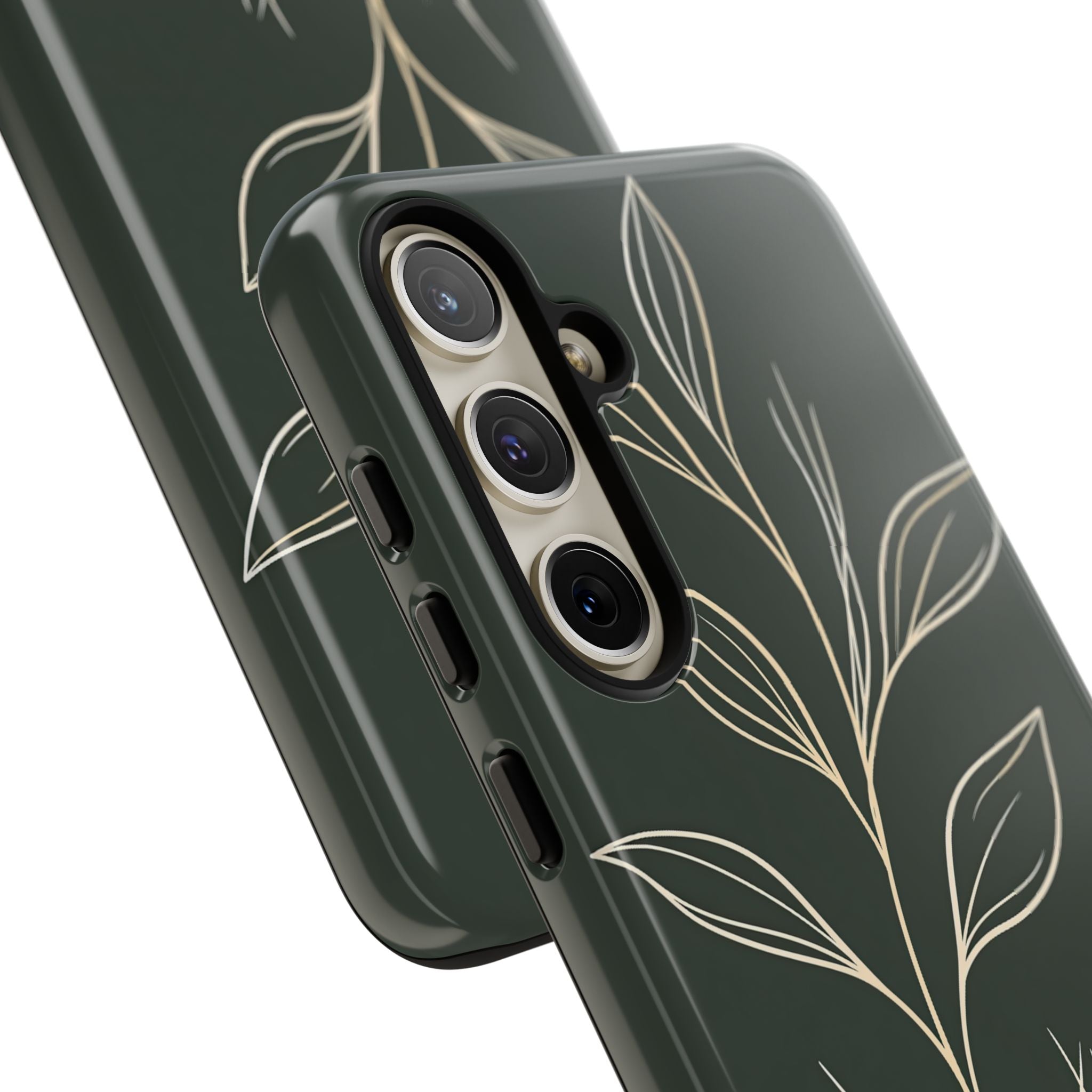 Green Tough Phone Case for Samsung - Deep Moss Willow