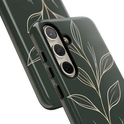 Green Tough Phone Case for Samsung - Deep Moss Willow