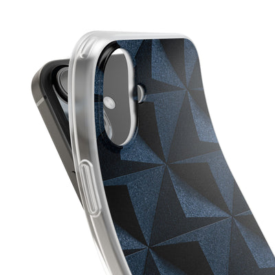 Blue Lite Phone Case for iPhone - Indigo Basalt Facets