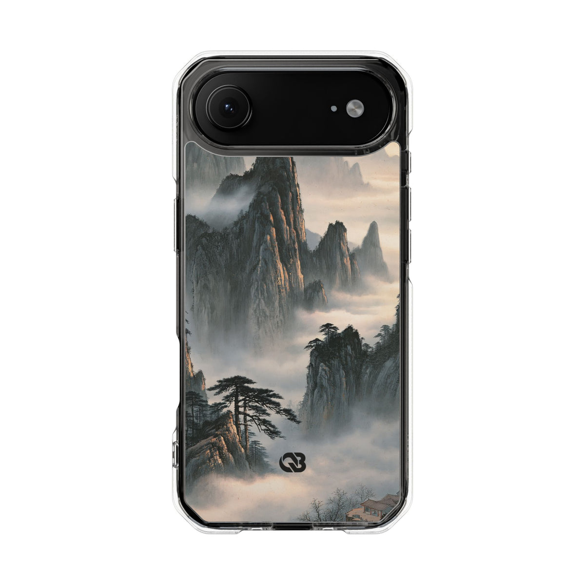 Sacred Mountain Mist · Clear Impact Magnetic Phone Case for iPhone · Beige