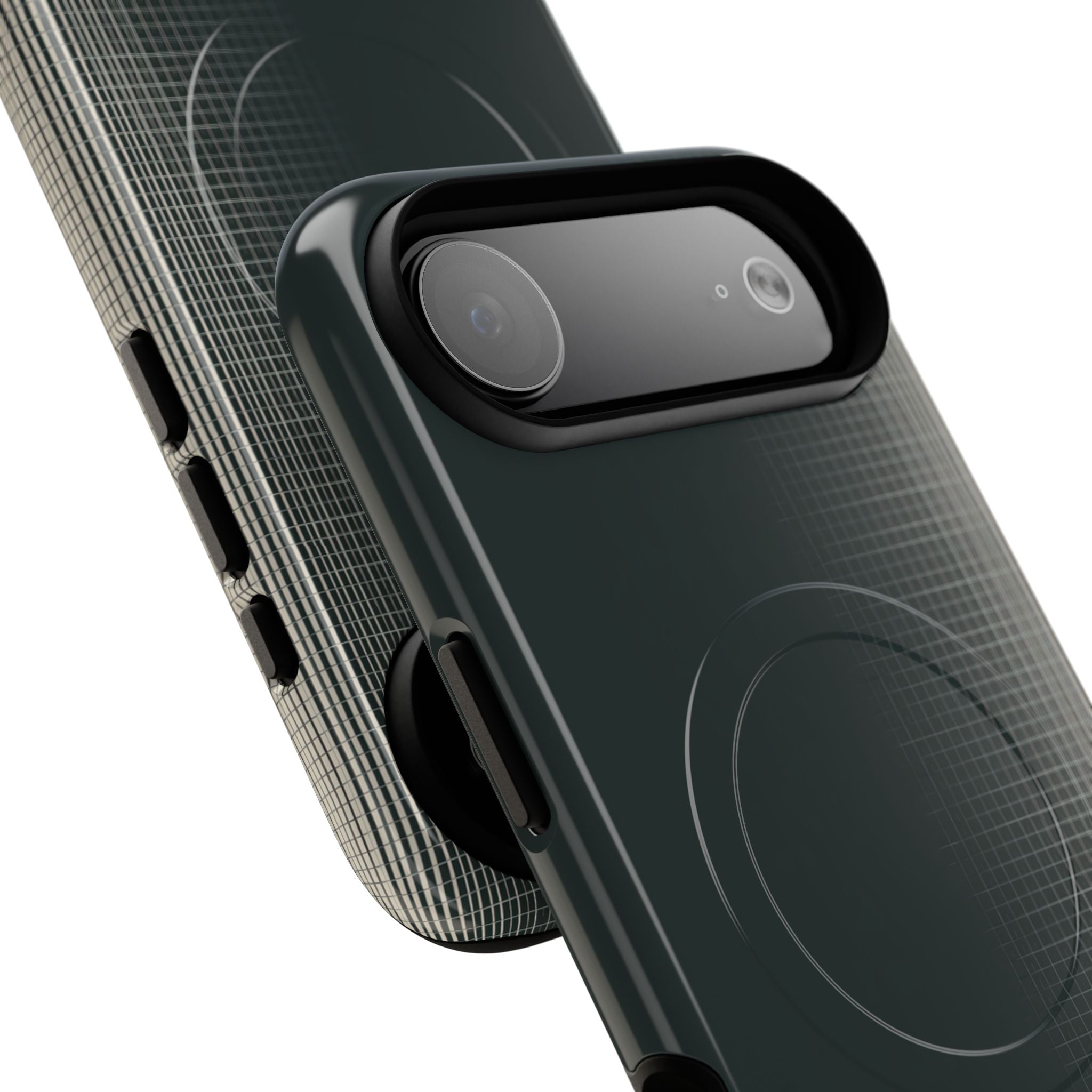 Grey Tough 2.0 Magsafe Phone Case for iPhone - Charcoal Tech Grid