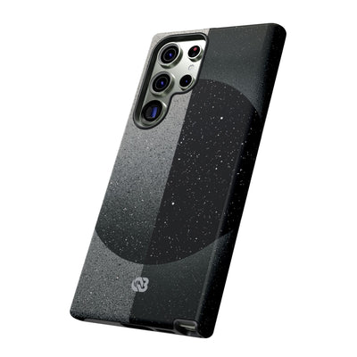 Black Tough Phone Case for Samsung - Lunar Static Orbit