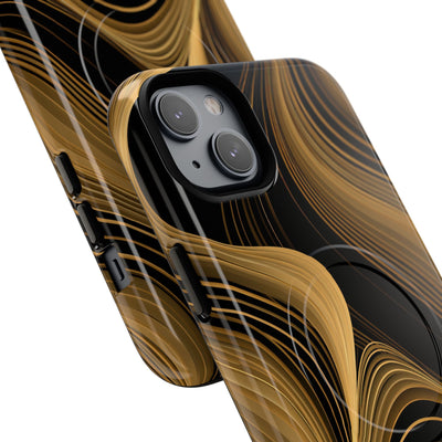 Gold Tough 2.0 Magsafe Phone Case for iPhone - Molten Copper Strands