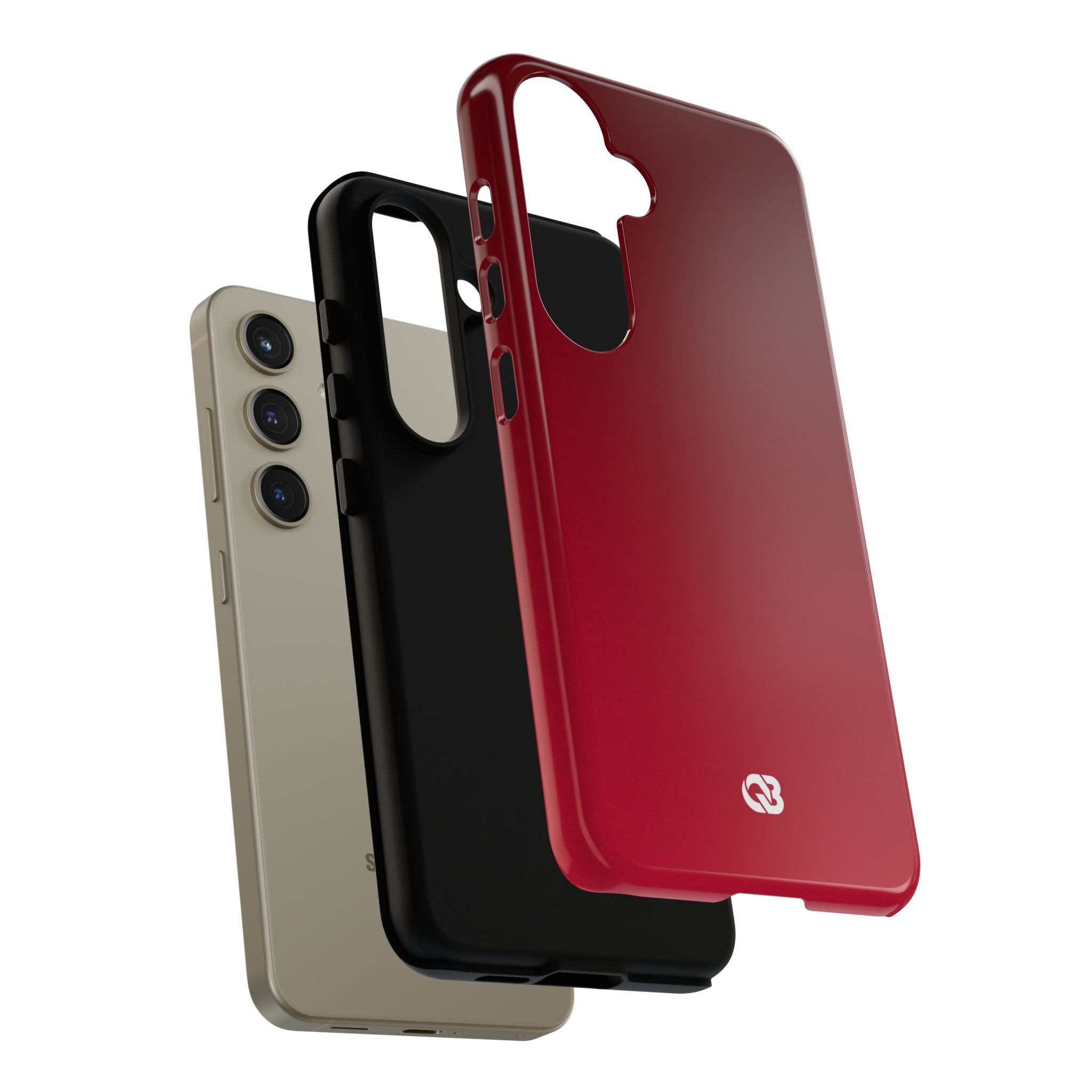 Red Tough Phone Case for Samsung - Crimson Velvet Fade