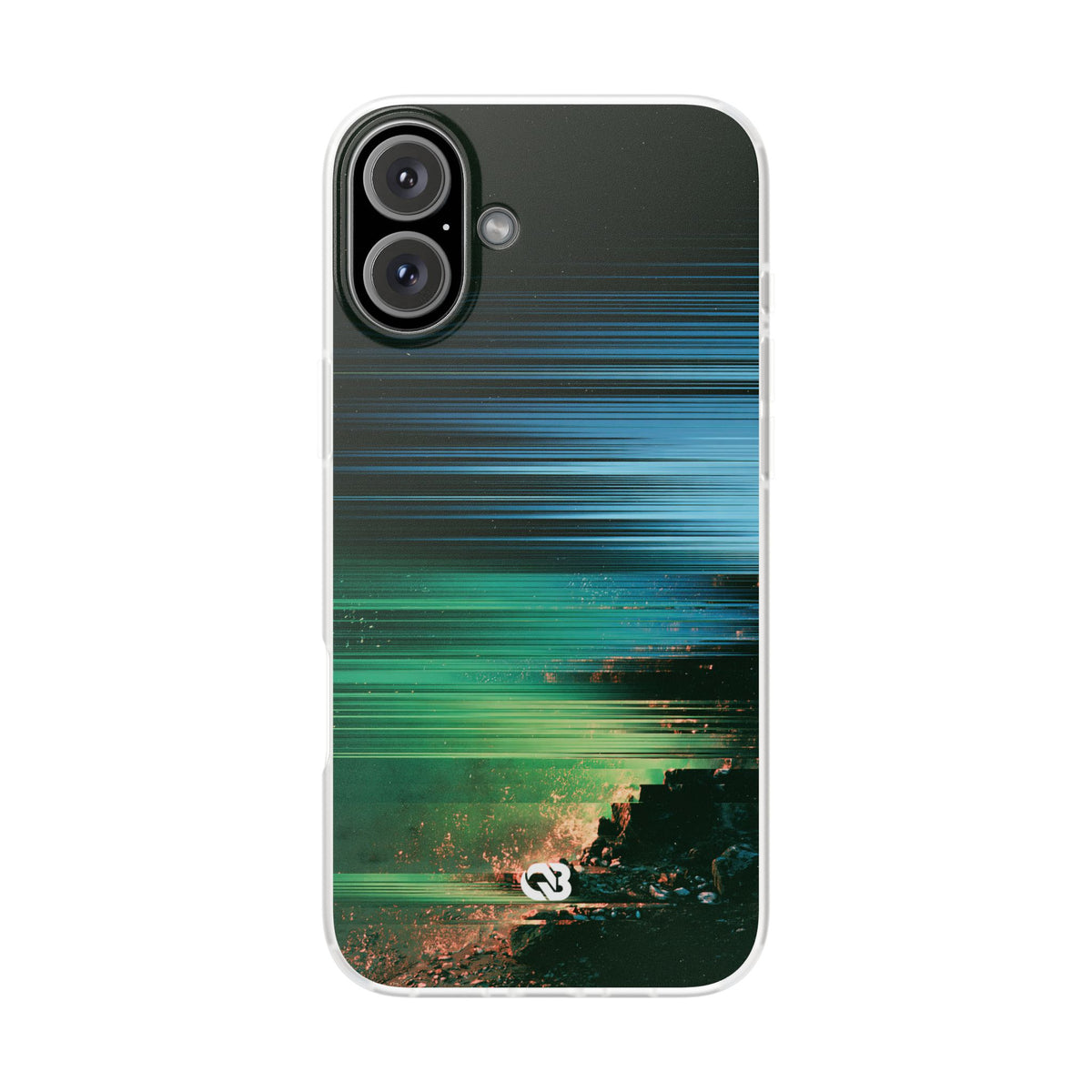 Digital Shoreline Drift · Lite Phone Case for iPhone ·  Teal