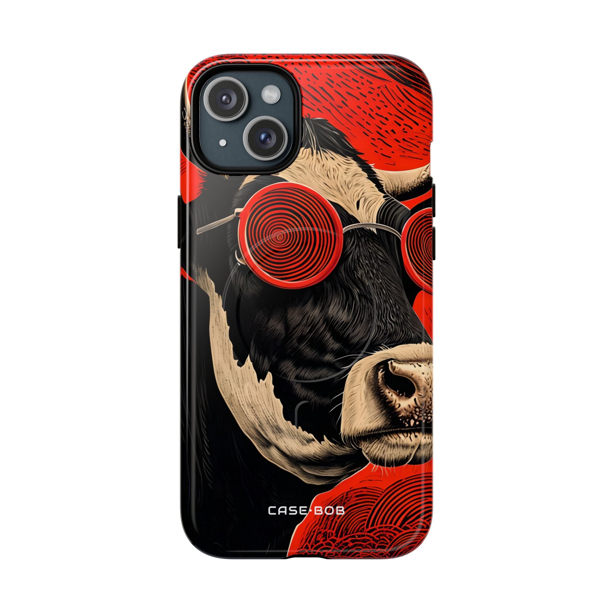 Hypnotic Cow iPhone 15 Plus Case - Tough+