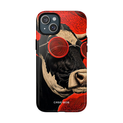 Hypnotic Cow iPhone 15 Plus Case - Tough+