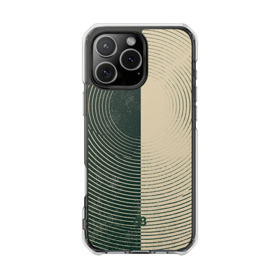 Green Impact MagSafe Phone Case for iPhone - Evergreen Split Grain