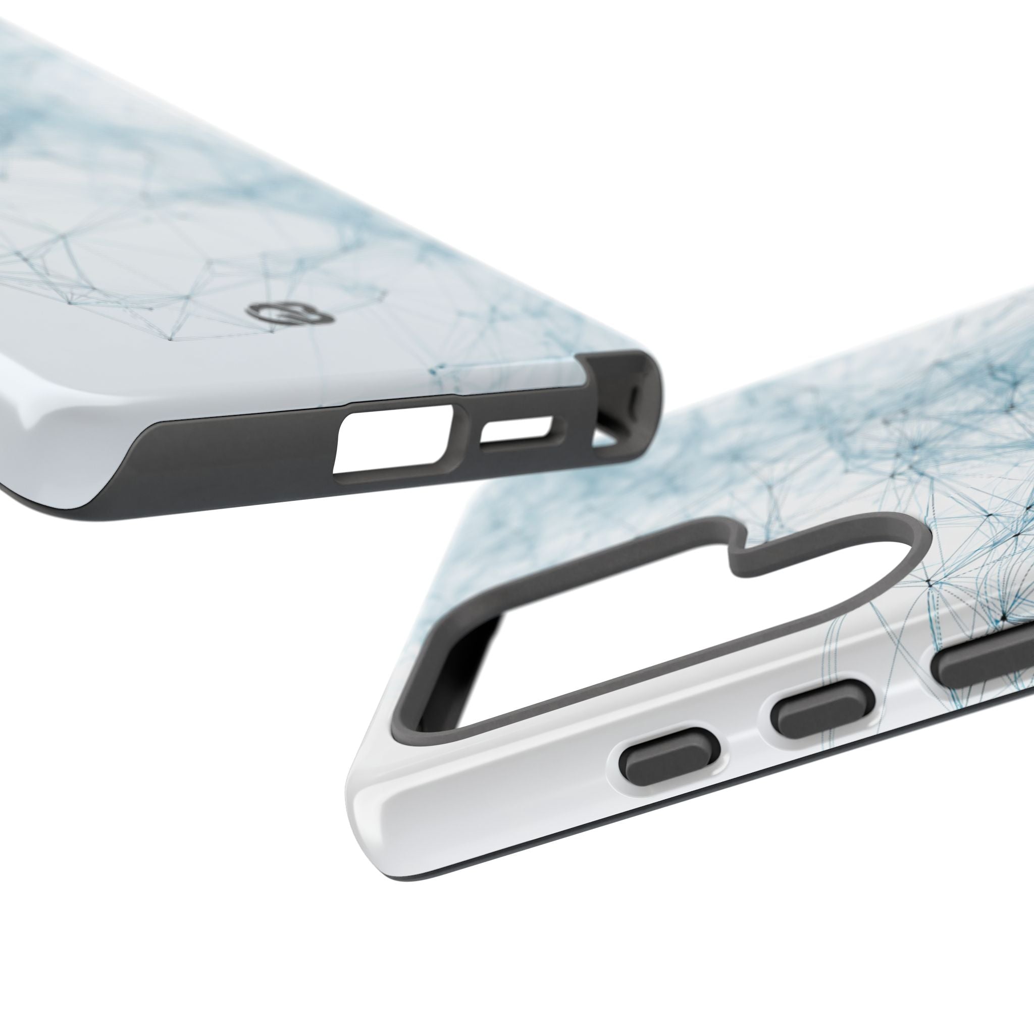 Blue Tough Phone Case for Samsung - Glacial Neural Web