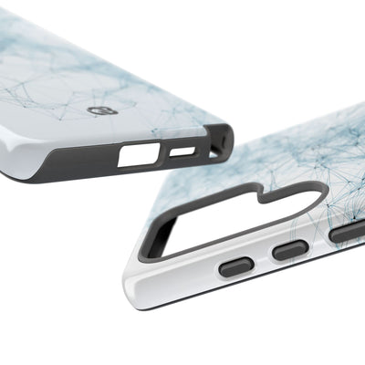 Blue Tough Phone Case for Samsung - Glacial Neural Web