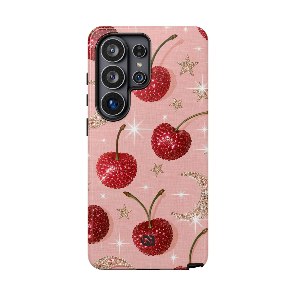 Bedazzled Ruby Cherries · Tough Phone Case for Samsung · Pink