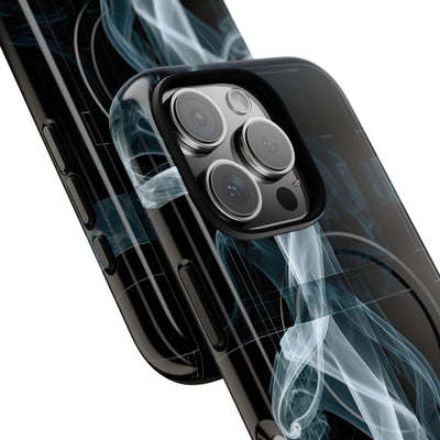 Black Tough 2.0 Magsafe Phone Case for iPhone - Arctic Vapor Grid