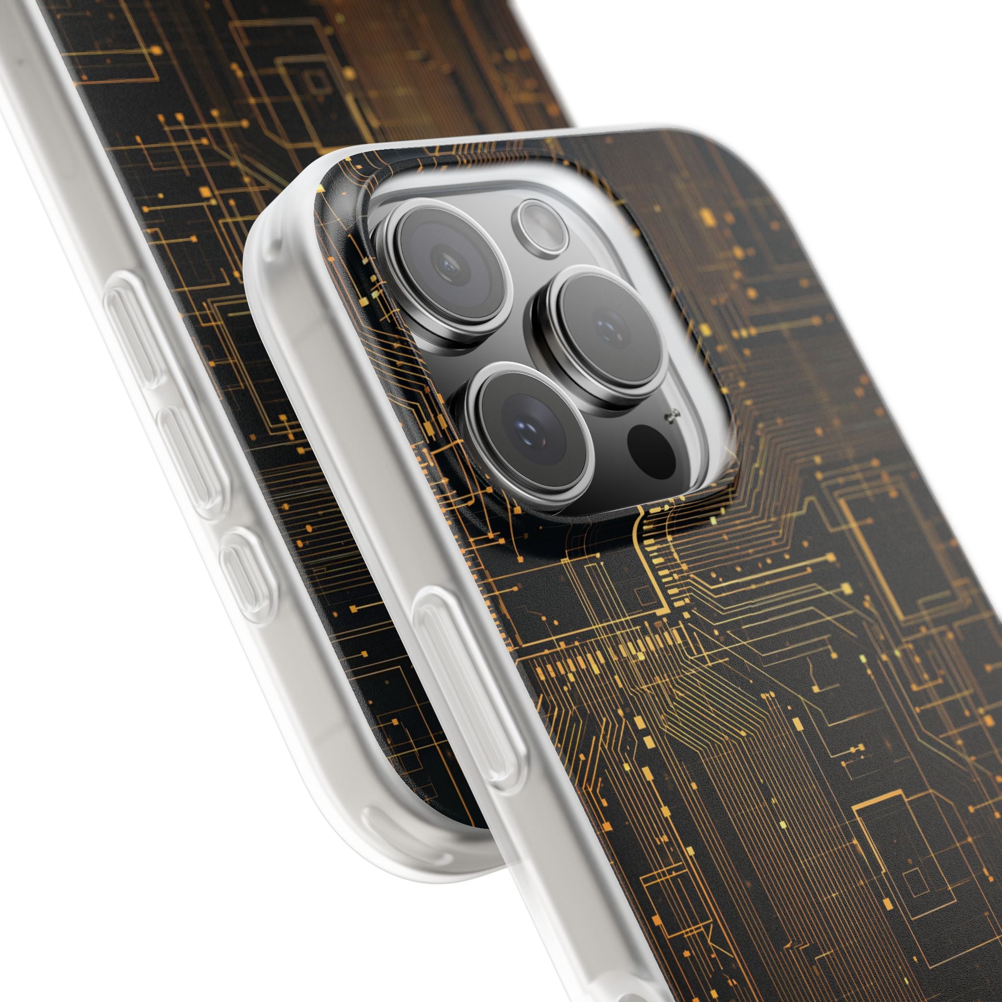 Gold Lite Phone Case for iPhone - Amber Core Mainframe