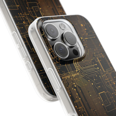 Gold Lite Phone Case for iPhone - Amber Core Mainframe