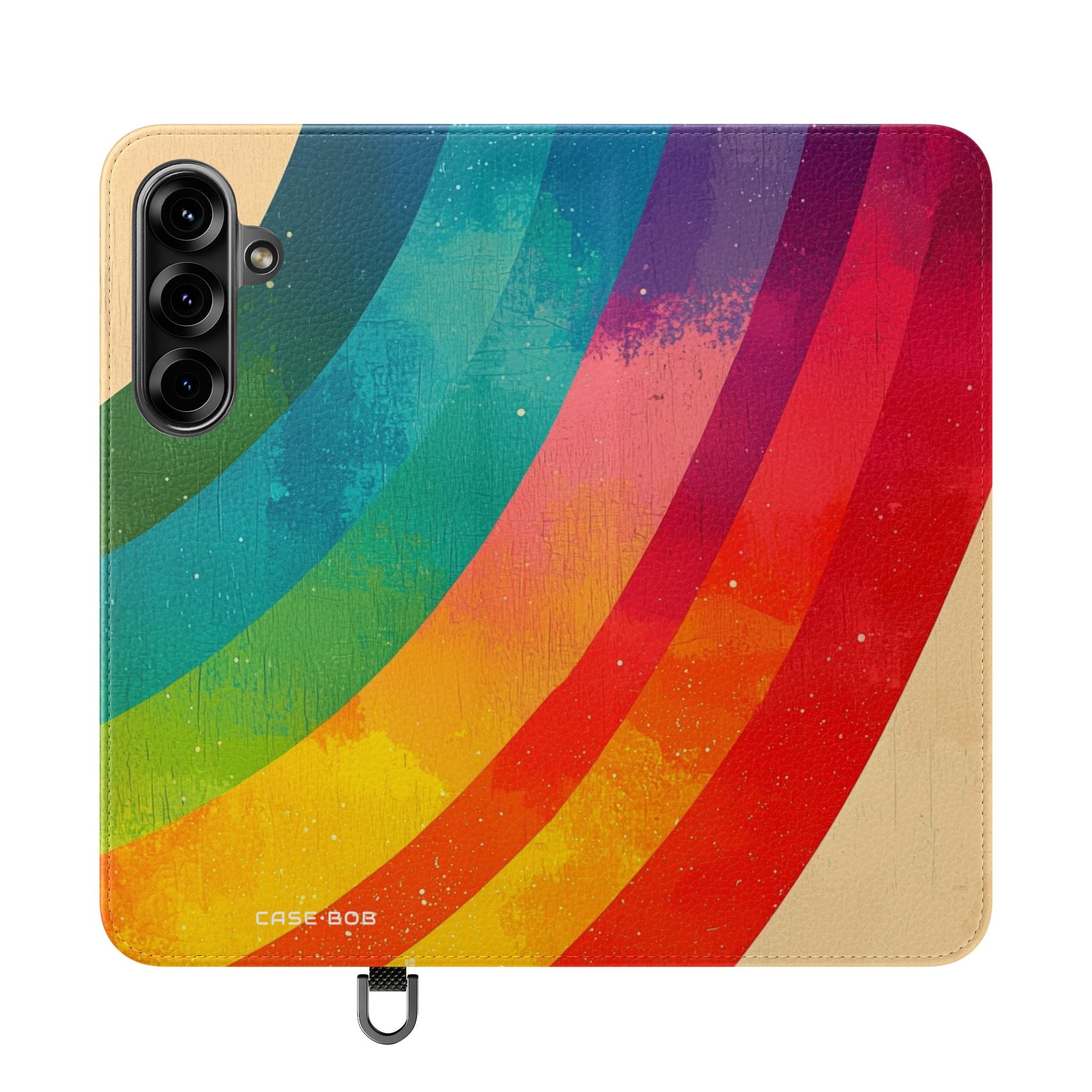 Curved Rainbow Breeze - Samsung S25+ Case - Wallet