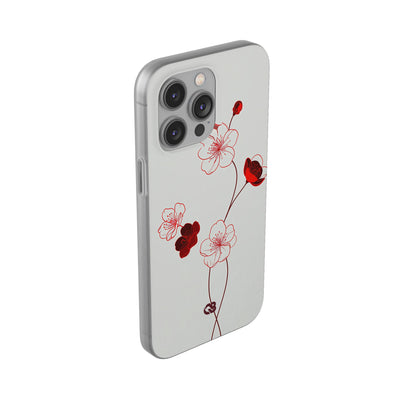 Red Lite Phone Case for iPhone - Kyoto Ember Bloom