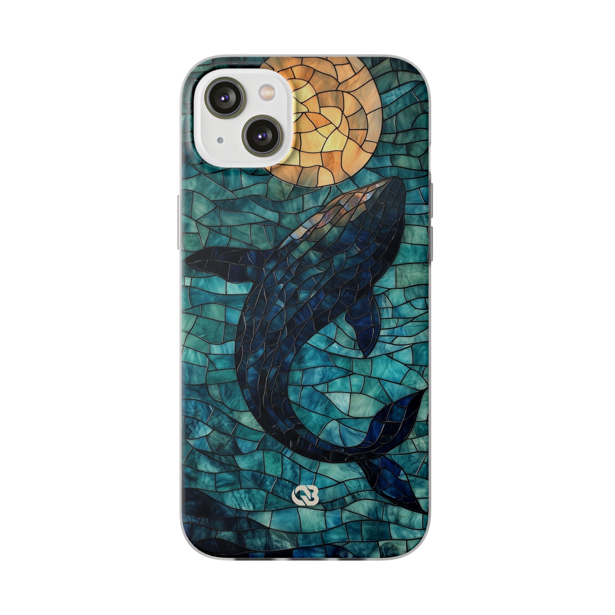 Stained Moon Whale · Soft Phone Case for iPhone
