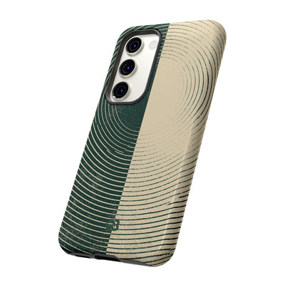 Green Tough Phone Case for Samsung - Evergreen Split Grain