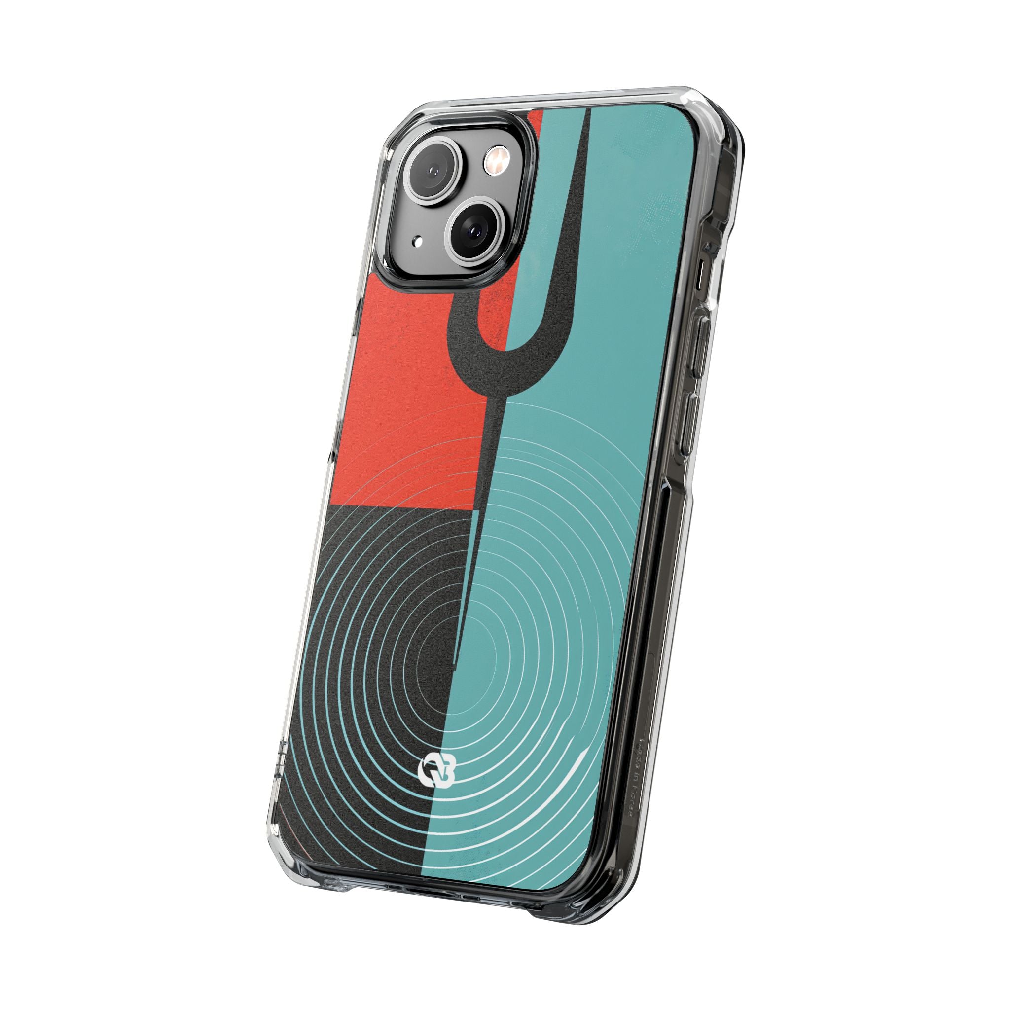 Teal Impact MagSafe Phone Case for iPhone - Sonic Static Split