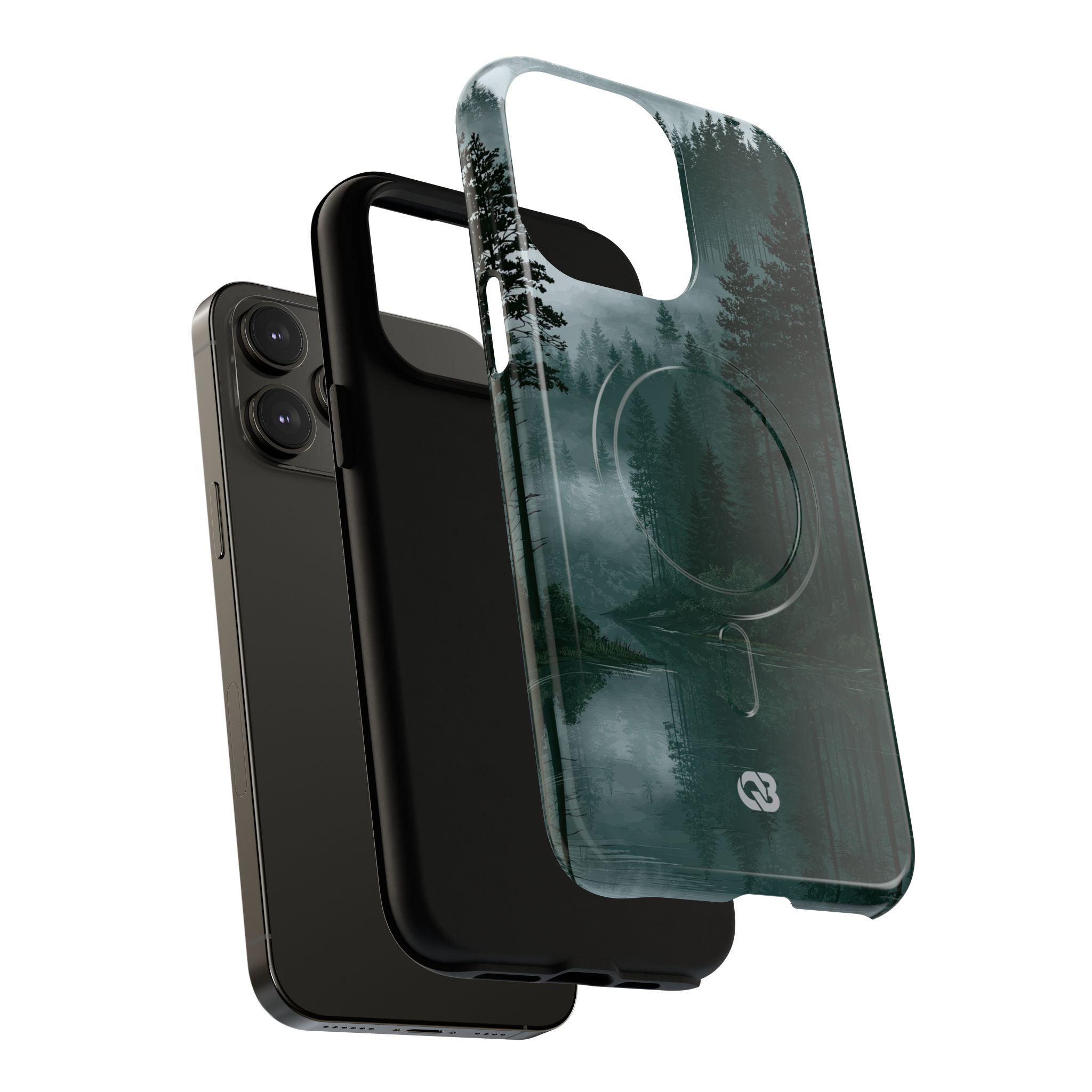 Green Tough 2.0 Magsafe Phone Case for iPhone - Misty Evergreen Mirror