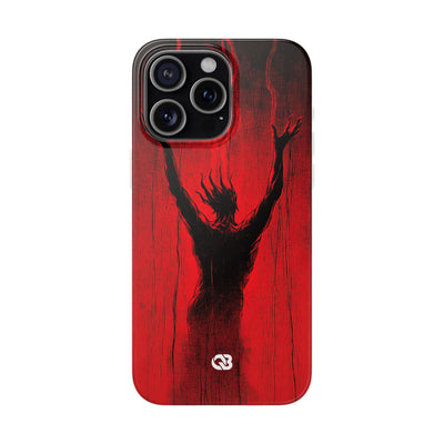 Crimson Shadow Ascent · Soft Custodia per iPhone