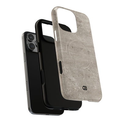 Grey Tough 2.0 Magsafe Phone Case for iPhone - Brutalist Stone Grit