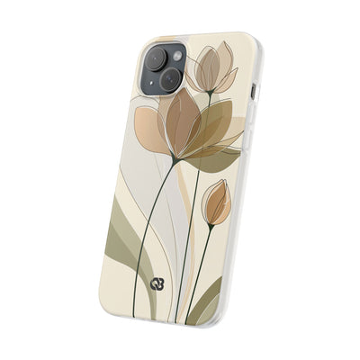 Translucent Petal Contour · Lite Phone Case for iPhone ·  Beige