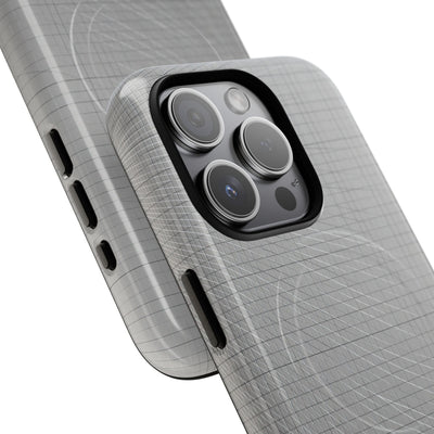 Grey Tough 2.0 Magsafe Phone Case for iPhone - Chrome Mesh Warp