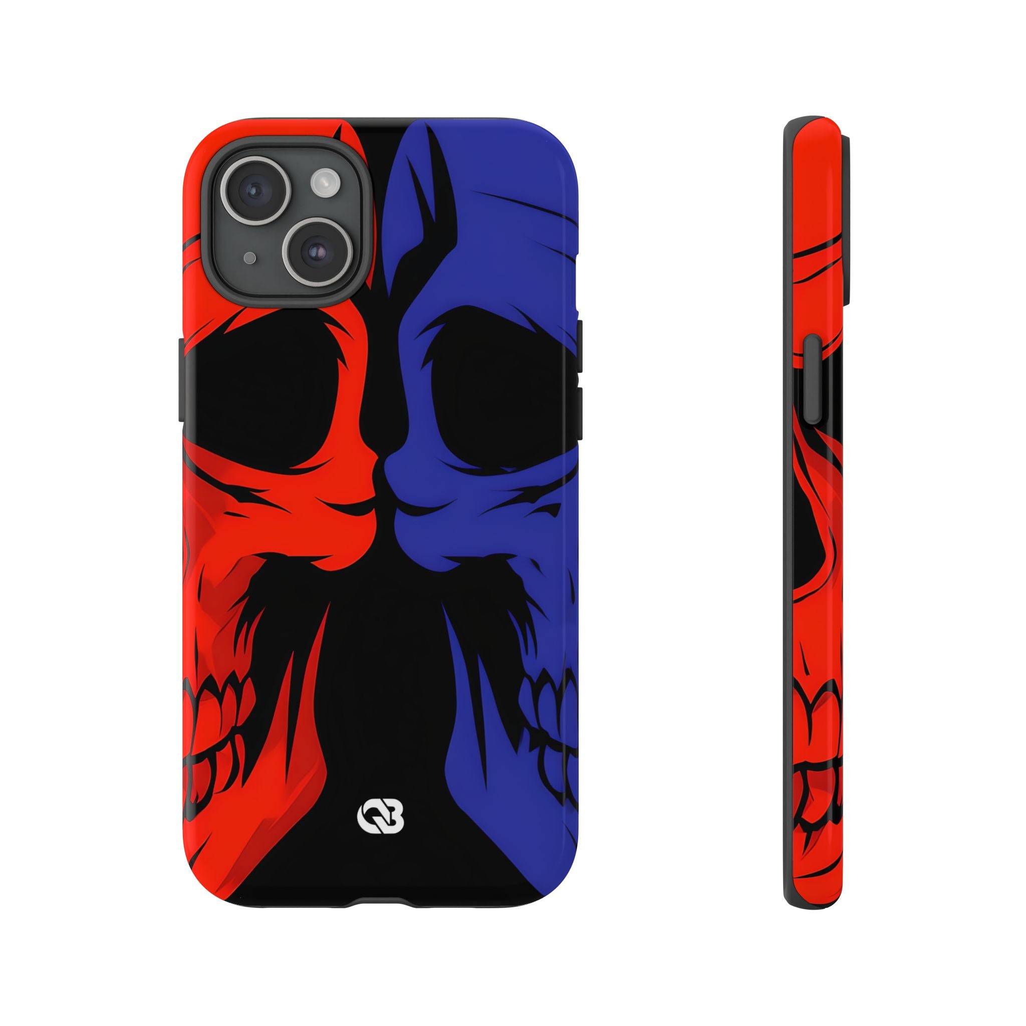 Crimson Cobalt Skulls · Tough Phone Case for iPhone