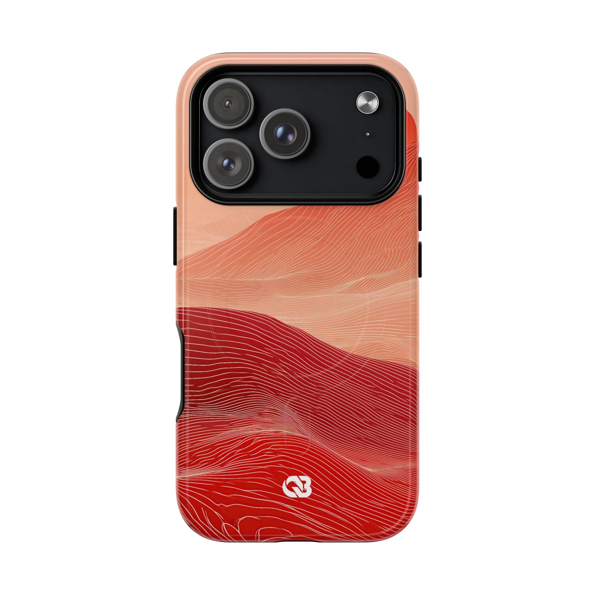 Red Tough 2.0 Magsafe Phone Case for iPhone - Crimson Ridge Lines