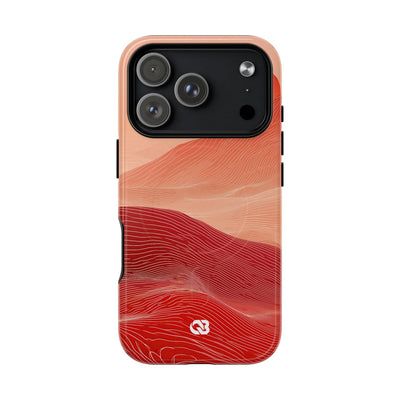 Red Tough 2.0 Magsafe Phone Case for iPhone - Crimson Ridge Lines
