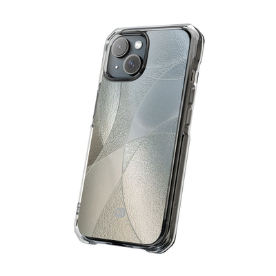 Silver Impact MagSafe Phone Case for iPhone - Frosted Silver Mosaic