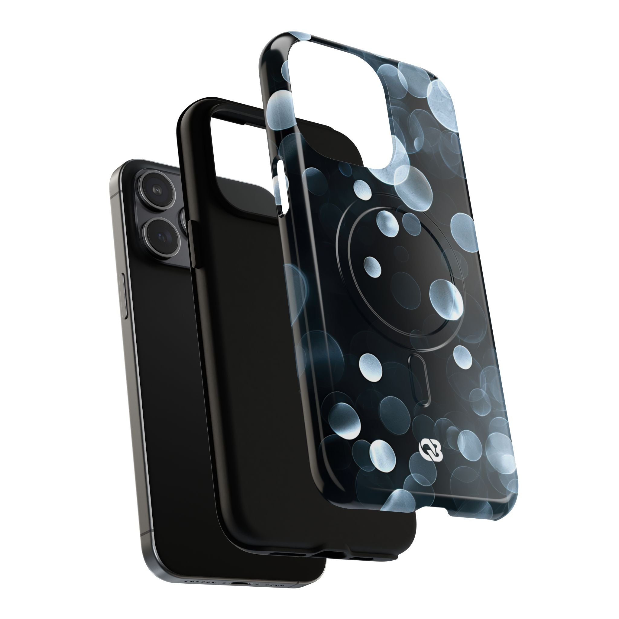 Black Tough 2.0 Magsafe Phone Case for iPhone - Silver Orbit Glow