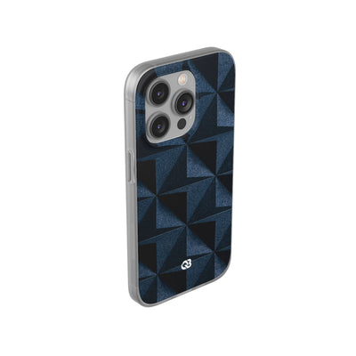 Blue Lite Phone Case for iPhone - Indigo Basalt Facets