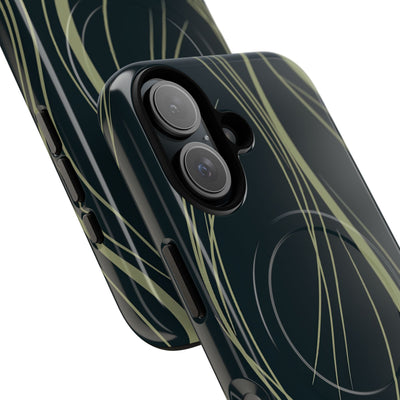 Green Tough 2.0 Magsafe Phone Case for iPhone - Obsidian Sage Flow