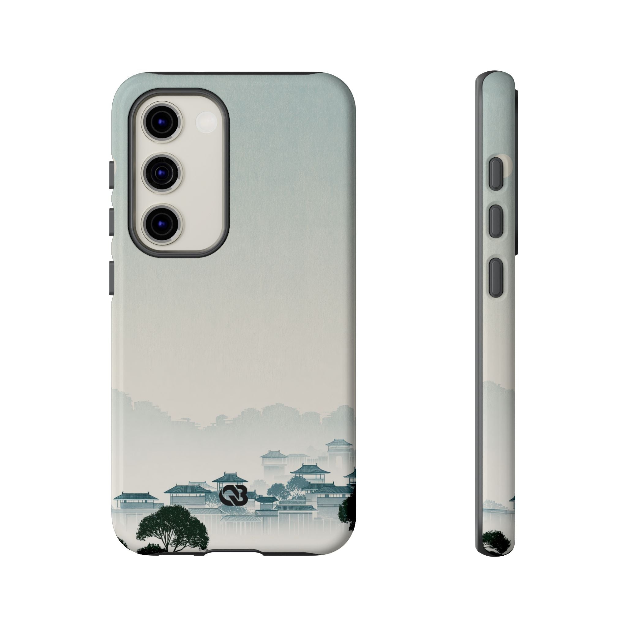 Blue Tough Phone Case for Samsung - Mist Valley Pagoda