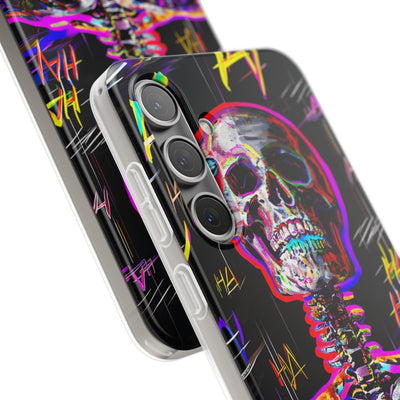 Neon Glitch Skeleton · Soft Handyhülle für Samsung