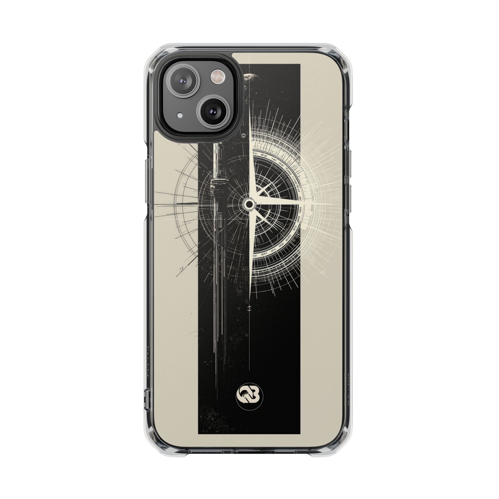 Beige Impact MagSafe Phone Case for iPhone - Zenith Vector Spire