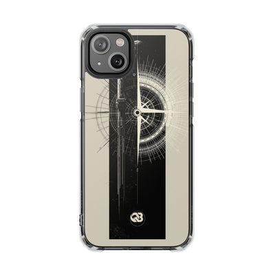 Beige Impact MagSafe Phone Case for iPhone - Zenith Vector Spire