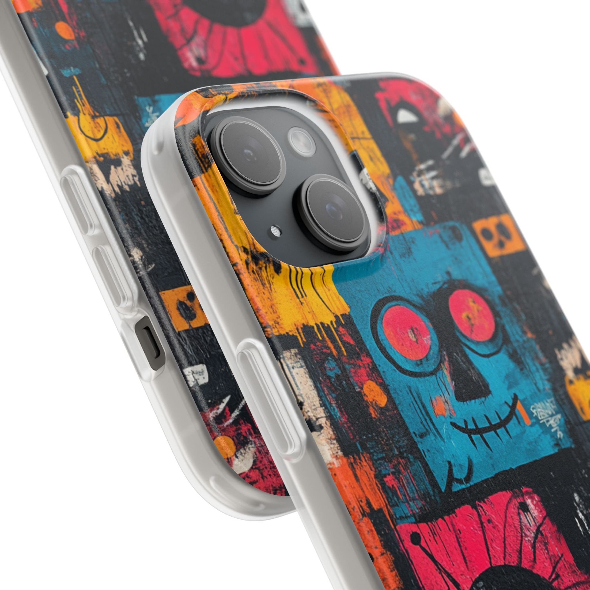 Blue Stitch Smile iPhone 15 Case - Soft